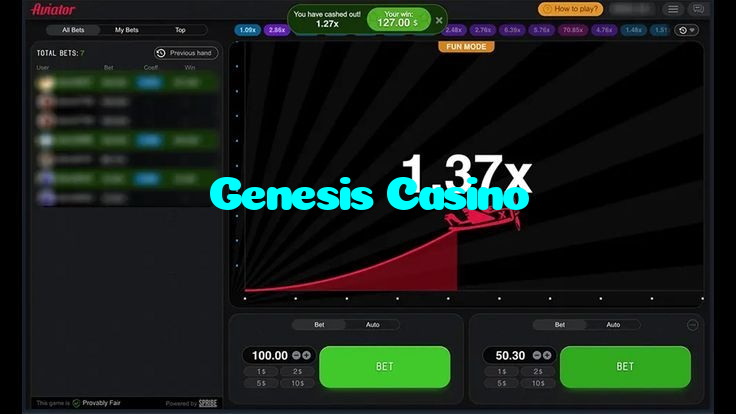 Genesis Casino casino presented on mobile device in Pakistan with slots and live games